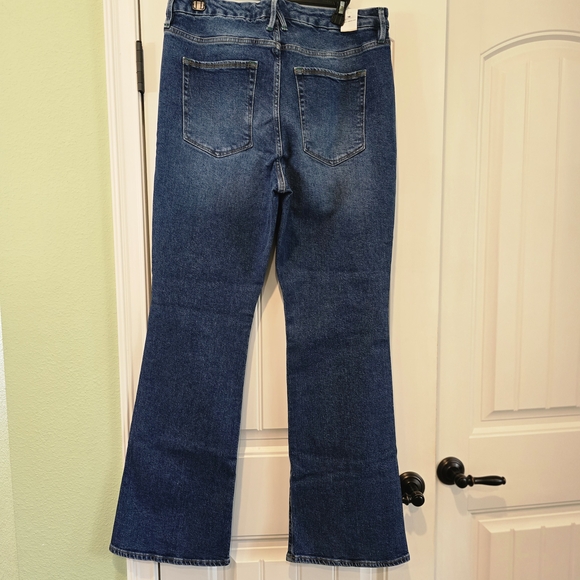 Good American Dark Blue Flare Jeans - Picture 2 of 10